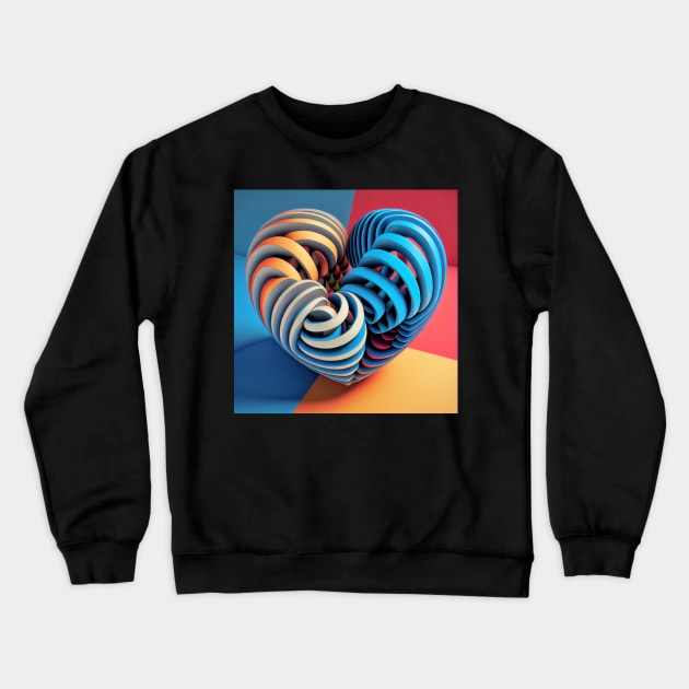 op art love Crewneck Sweatshirt by heartyARTworks